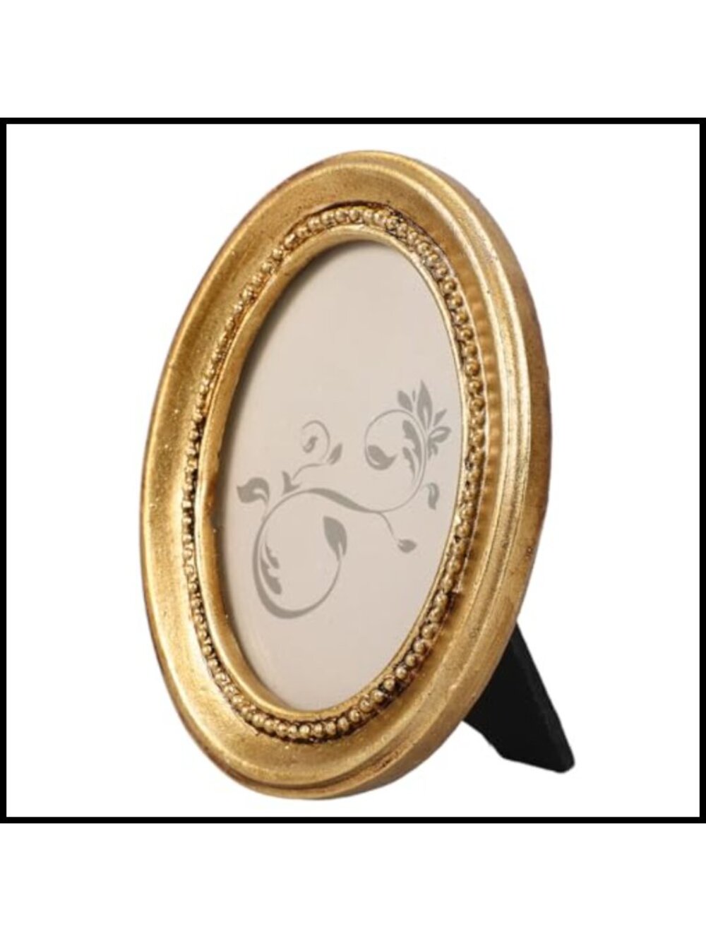 Vintage Oval Resin Photo Frame Wall Tabletop Display Retro Home Decor 4.13x3.34